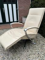 verstelbare stoel, ecru, Huis en Inrichting, Fauteuils, Ophalen, Gebruikt, Minder dan 75 cm, Leer