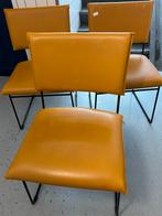 Eetkamerstoelen - geel - drie stuks, Ophalen, Overige kleuren, Drie, Leer