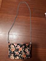 Bloemen Telefoontasje met Ketting, Ophalen of Verzenden, Zo goed als nieuw, Zwart, Schoudertasje