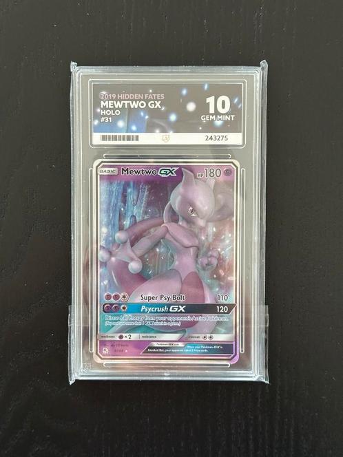Pokémon Hidden Fates Mewtwo GX 31/68 PSA/ACE Grading, Hobby en Vrije tijd, Verzamelkaartspellen | Pokémon, Nieuw, Losse kaart