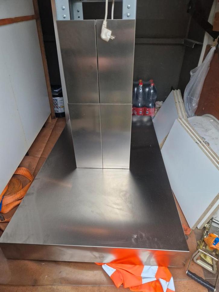 Itho Eilandafzuigkap 120x70 - RVS, Witgoed en Apparatuur, Afzuigkappen, Gebruikt, Vrijstaand, Eilandschouwkap, 800 m³ per uur of meer