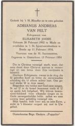 Adrianus A. van Pelt 1902 Made + 1954 Breda, 51 jaar, Verzenden