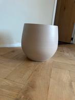 Taupe bloempot, 35cm hoog, Ophalen, Binnen, Zo goed als nieuw, Minder dan 40 cm