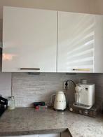 Hoogglans Witte Hoekkeuken met Apparatuur bar goud keuken, Huis en Inrichting, Wit, Hoekkeuken, Ophalen of Verzenden, Kunststof