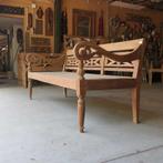 Diepe teak lounge bank RQ13 stationsbank Bali landelijk tuin, Ophalen of Verzenden