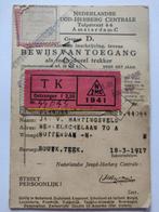 N3 Toegangsbewijs NL Jeugdherberg Hartingsveld 1938 - 1941, Ophalen of Verzenden