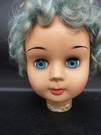 Vintage Poppenhoofd van kermispop jaren 50, Verzamelen, Poppen, Ophalen of Verzenden, Gebruikt, Pop