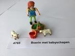 Playmobil boerin met babyschapen, 4765, Kinderen en Baby's, Speelgoed | Playmobil, Ophalen of Verzenden, Gebruikt