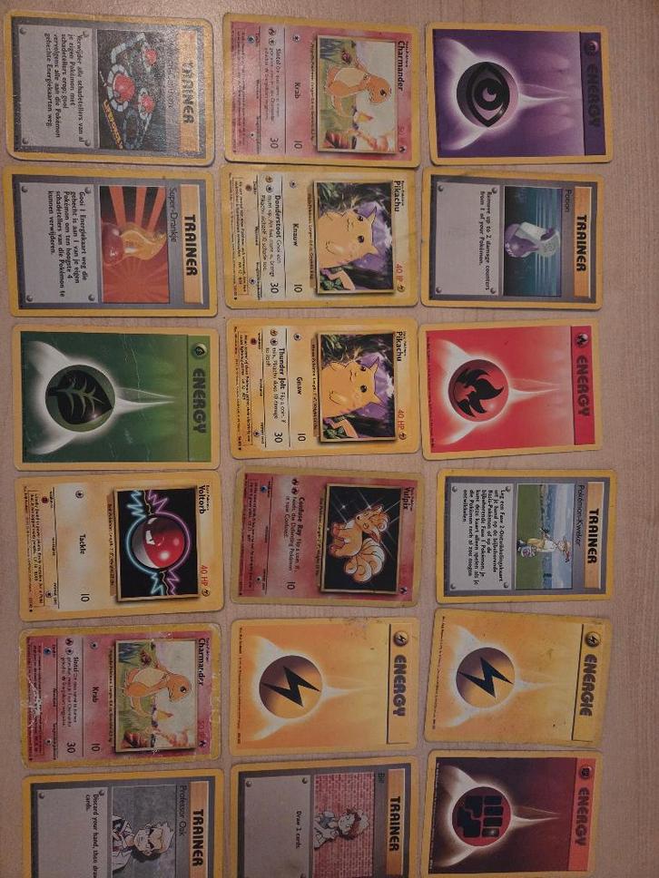 Pokemon Base set kaarten, met 1e druk!, Hobby en Vrije tijd, Verzamelkaartspellen | Pokémon, Zo goed als nieuw, Meerdere kaarten