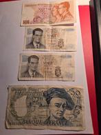 Bankbiljetten van België en Frankrijk., Postzegels en Munten, Bankbiljetten | België, Ophalen of Verzenden