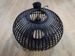 Hanglamp Indy bamboe zwart Ø55 cm, Ophalen, Overige materialen, 50 tot 75 cm, Bamboe
