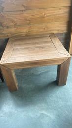 Teakhouten salon/bijzettafel 65cm-65cm, Huis en Inrichting, Tafels | Salontafels, 50 tot 75 cm, Vierkant, Zo goed als nieuw, 50 tot 100 cm
