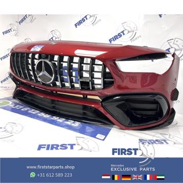 W118 CLA45 CLA45S AMG AERO VOORBUMPER ROOD + GT GRIL ORIGINE beschikbaar voor biedingen