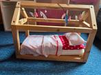 Houten poppenbedje, Ophalen, Zo goed als nieuw, Babypop
