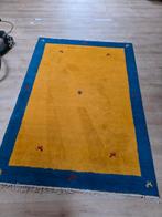 Handgeknoopt wollen Gabbeh tapijt 173x245cm, Gebruikt, Tribal, Blauw, 150 tot 200 cm