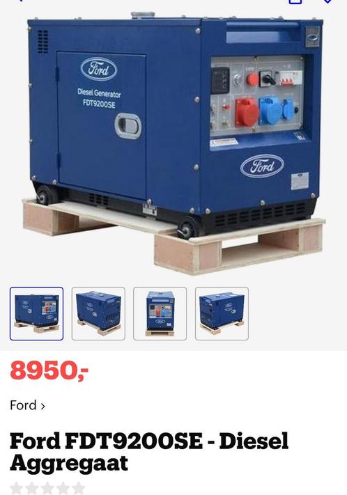 Ford FDT9200SE - Diesel Aggregaat, Doe-het-zelf en Verbouw, Aggregaten, Nieuw, Dieselolie, 5 tot 10 kVA, Elektrisch startend, Ophalen of Verzenden