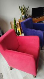 Tekoop twee longues stoelen rood en paars, Ophalen, Zo goed als nieuw, 75 tot 100 cm, Minder dan 150 cm