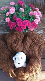 Alpaca wol handgesponnen fawn - choco kleur - 1,1kg, Ophalen of Verzenden, Nieuw, Breien of Haken, Wol of Garen