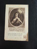 Oude Bidprentje Moeder Maria Margaretha met relikwie, Ophalen of Verzenden