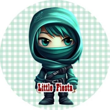LF6354 icing frosting ninja 20cm eetbare taart print top beschikbaar voor biedingen