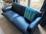 Leolux Bora Bora 2,5 zits bank donkerblauw leer in top staat, Huis en Inrichting, Ophalen, Overige maten, 150 tot 200 cm, Zo goed als nieuw