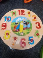 Het molletje, houten cijfer puzzel met klok, krtek, Nieuw, Ophalen of Verzenden