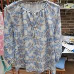 Blouse nieuw zijde print blauw grijs Hemisphere mt 42, Maat 42/44 (L), Nieuw, Ophalen of Verzenden, Blauw