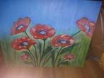Schilderij Klaprozen 80x100cm, Antiek en Kunst, Kunst | Schilderijen | Klassiek, Ophalen