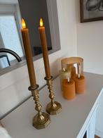Koperen kandelaars gebruikt, Antiek en Kunst, Antiek | Kandelaars, Ophalen of Verzenden, Koper of Brons
