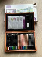 NIEUW Kleurpotloden en grafietpotloden in houten doos, Hobby en Vrije tijd, Ophalen, Nieuw, Potlood of Stift