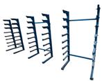 3 Sets draagarmstellingen van 3x2 staanders veel korte armen, Ophalen