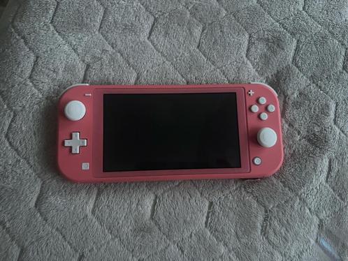 Nintendo switch Lite Pink all incl., Spelcomputers en Games, Spelcomputers | Nintendo Switch Lite, Zo goed als nieuw, Roze of Coral