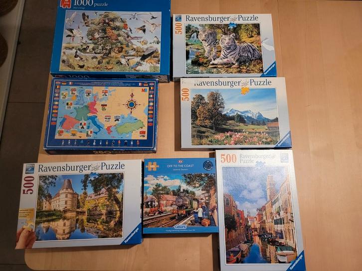 Diverse Puzzels - Ravensburger & Meer, Hobby en Vrije tijd, Denksport en Puzzels, Gebruikt, Legpuzzel, 500 t/m 1500 stukjes, Ophalen of Verzenden
