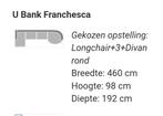 relaxbank, groot, diep groene stoffen bekleding, ribcord, Huis en Inrichting, Banken | Bankstellen, Ophalen, 100 tot 125 cm, 300 cm of meer