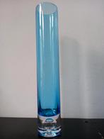 Vintage Blue bubble cylindervaas 1960s Zweden, Ophalen of Verzenden, Blauw, Glas, Minder dan 50 cm