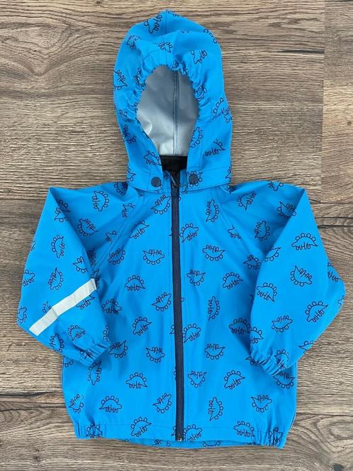 Zo goed als nieuw! Blauw dino-regenjasje maat 86/92, Kinderen en Baby's, Babykleding | Maat 86, Zo goed als nieuw, Jongetje of Meisje