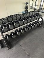 Technogym Dumbells 12-30kg + Technogym rack, Ophalen, Gebruikt, Armen, Dumbbell