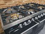 Luxe Boretti Fornuis 100cm hoogglans zwart & rvs 6 pits, Witgoed en Apparatuur, Fornuizen, Niet ingevuld, 60 cm of meer, Niet ingevuld