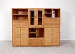 Kast uit bamboe and rottan  - wall unit, Glas, Gebruikt, Met deur(en), Ophalen of Verzenden