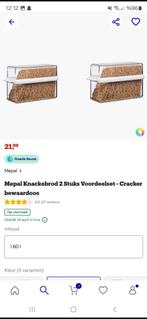 Mepal knackebrod 2 stuks - cracker bewaardoos, Huis en Inrichting, Ophalen of Verzenden, Nieuw