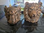 Leeuw & Olifant Plantenpotten - Set van 2, Steen, Overige kleuren, Ophalen of Verzenden, Zo goed als nieuw