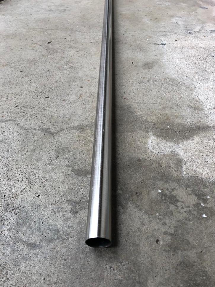 Metalen gordijnstang verchroomd chromen 1,5 m gordijnroede, Huis en Inrichting, Stoffering | Gordijnen en Lamellen, Zo goed als nieuw