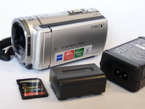 Sony Handycam DCR-SX33E, video SD, accu, adapter, 60xzoom, Audio, Tv en Foto, Videocamera's Digitaal, Zo goed als nieuw, Camera