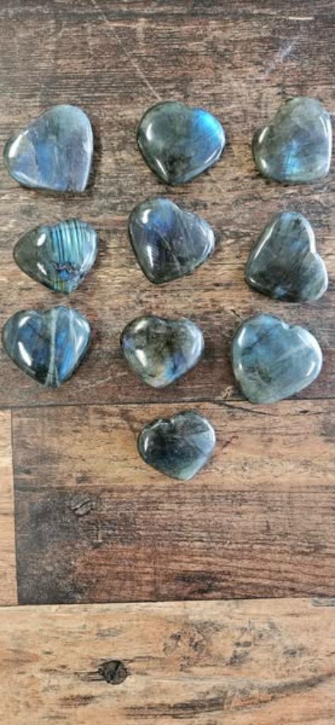 labradoriet hartjes, Verzamelen, Mineralen en Fossielen, Ophalen of Verzenden