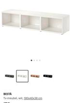 Besta IKEA Kasten Deuren Planken Beige , zwartbruin en Wit, Huis en Inrichting, Kasten | Wandmeubels, Ophalen, Zo goed als nieuw