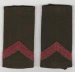 Set rangen epauletten Soldaat 2e kl (B6), Verzamelen, Ophalen of Verzenden, Landmacht, Nederland, Embleem of Badge