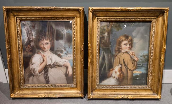 Schilderijen van John Raphael Smith (1751-1812) 18e eeuw, Antiek en Kunst, Kunst | Schilderijen | Klassiek, Ophalen of Verzenden