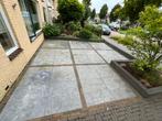 Betontegels 80x80x3 Antraciet met Stapelblokken, Tuin en Terras, Tegels en Klinkers, Ophalen, Gebruikt, 10 m² of meer, Beton
