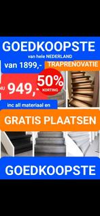 Traprenovatie uitverkoop 50% KORTING, Doe-het-zelf en Verbouw, Ladders en Trappen, Ophalen, Zo goed als nieuw