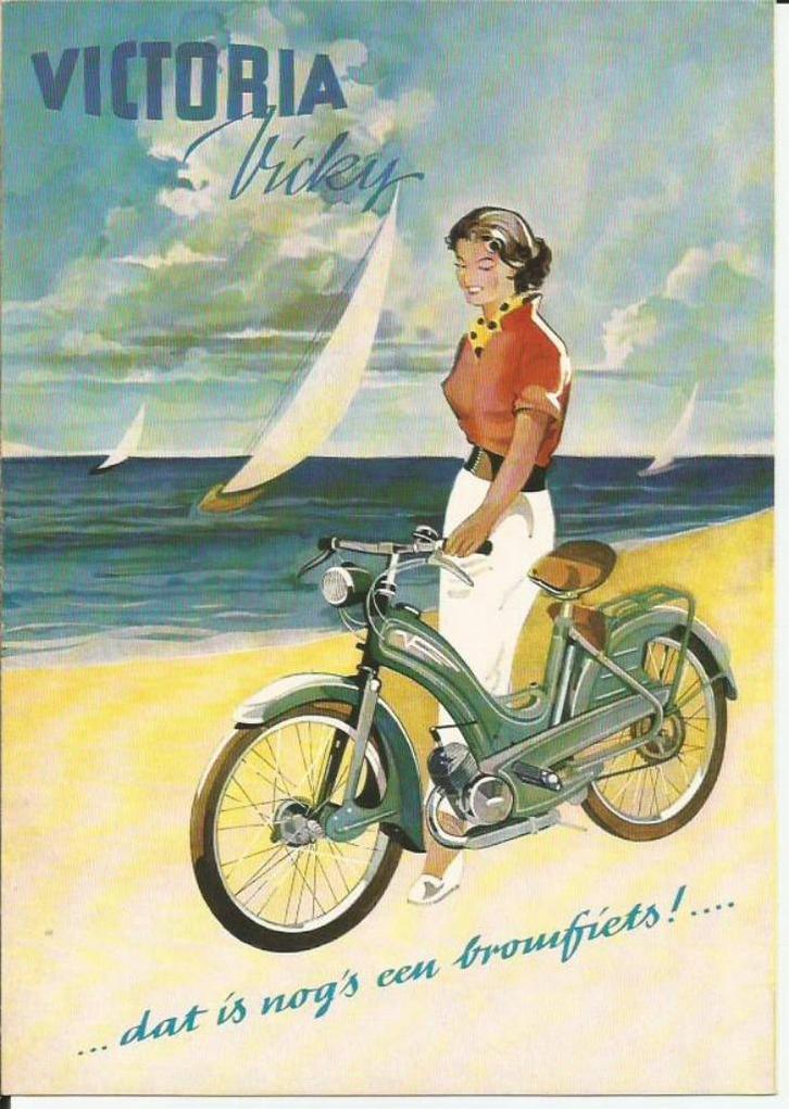 Victoria Vicky 1954 folder bromfiets (5731z), Fietsen en Brommers, Handleidingen en Instructieboekjes, Zo goed als nieuw, Ophalen of Verzenden